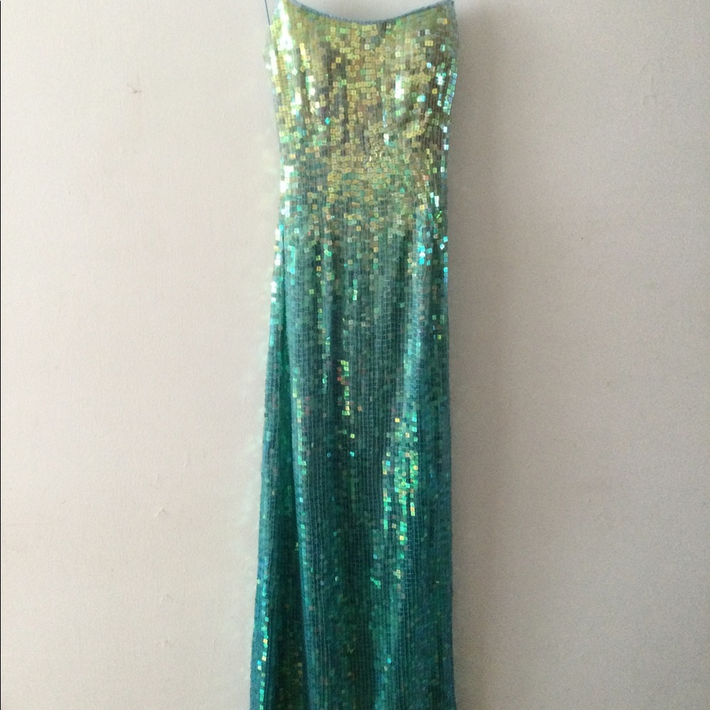 Cache Ombré Sequin Gown
